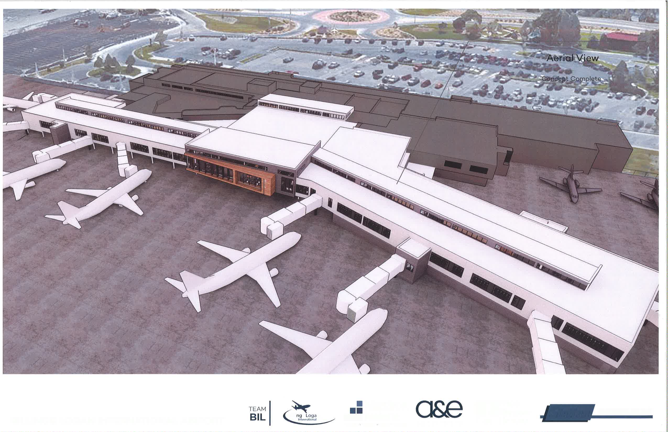 Terminal Remodel Concept Rendering - Aerial View